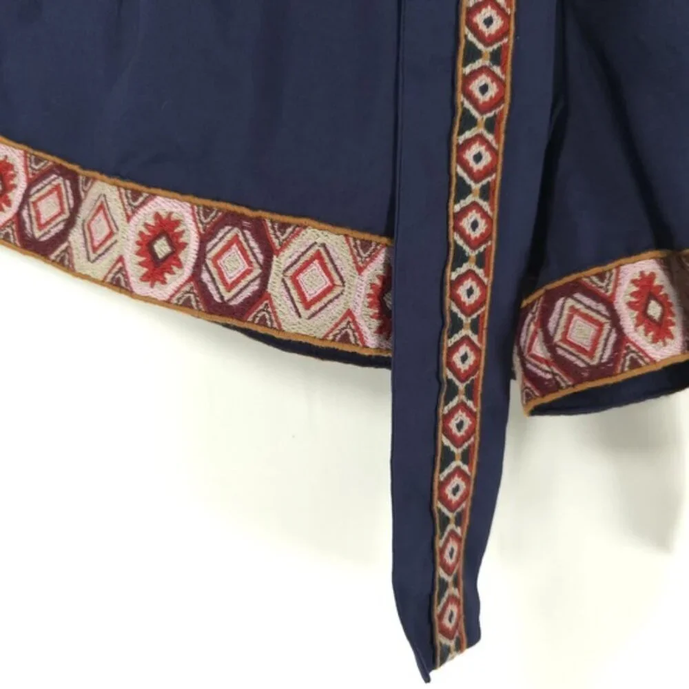 NWT CHUFY KATHMANDU HEIGHTS Keket Shorts  Pleated Navy Boho‎ Belted Tie MEDIUM